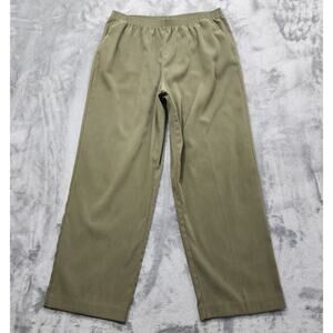 Alfred Dunner Pants Womens‎ 18W Green Pull On Elastic Waist Straight Leg Casual
